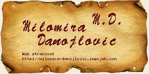 Milomira Danojlović vizit kartica